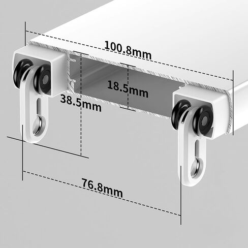 Aluminum Alloy Curtain Tracks,16.4ft Silent Double Row Curtain Track Rail - Aluminum Alloy Ceiling Mount Drape System for Smooth Gliding Curtains in Bedroom & Living Room - Premium Curtain H in Kuwait