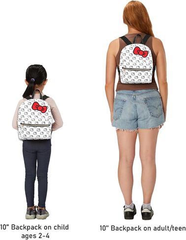 Hello Kitty Mini Backpack with Wallet Set - Bundle with 10" Faux Leather Backpack with Front Pocket and Card Organizer for Women | Hello Kitty Backpack Purse Travel Set in Kuwait