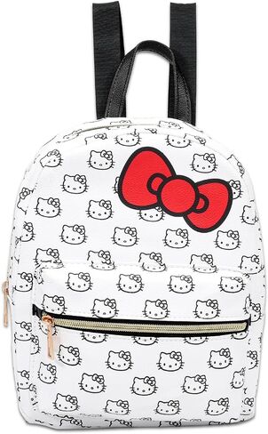 Hello Kitty Mini Backpack with Wallet Set - Bundle with 10" Faux Leather Backpack with Front Pocket and Card Organizer for Women | Hello Kitty Backpack Purse Travel Set in Kuwait