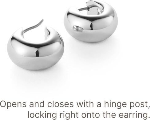 JENNY BIRD Women's Mini Tome Hoop Earrings, High Polish Silver, One Size in Saudi Arabia
