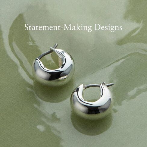 JENNY BIRD Women's Mini Tome Hoop Earrings, High Polish Silver, One Size in Saudi Arabia