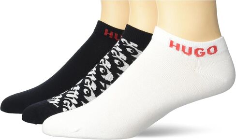 HUGO Men's 3-pack Repeat Logo Ankle Socks in Kuwait