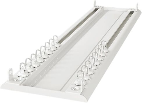 Aluminum Alloy Curtain Tracks,Ultra-Thin Black Aluminum Alloy Double Track Curtain Rod 5.2ft with Rollers & End Caps - Perfect Room Divider for Home Decor & Space Management in Kuwait