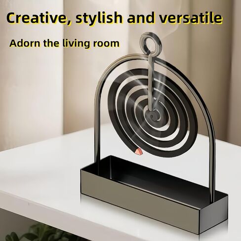 Metal Mosquito Coil Holder – Hanging Incense Burner for Outdoor Camping, Patio & Indoor Use, Rustic Decorative Stand in Kuwait
