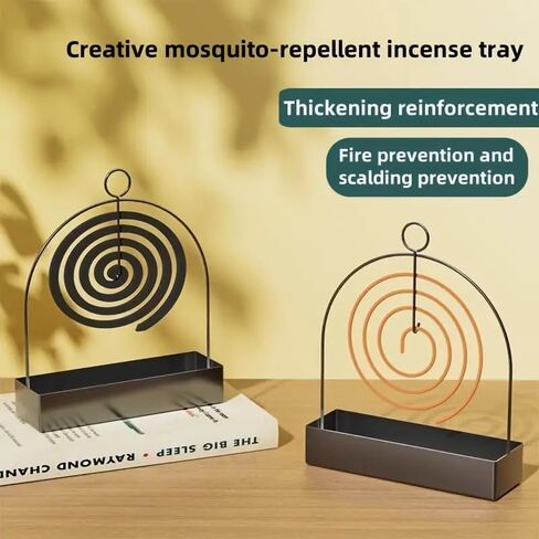 Metal Mosquito Coil Holder – Hanging Incense Burner for Outdoor Camping, Patio & Indoor Use, Rustic Decorative Stand in Kuwait
