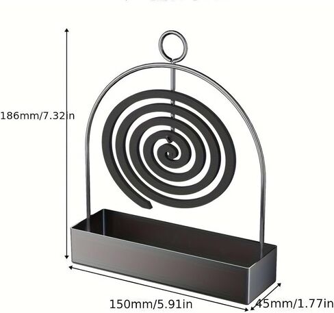 Metal Mosquito Coil Holder – Hanging Incense Burner for Outdoor Camping, Patio & Indoor Use, Rustic Decorative Stand in Kuwait
