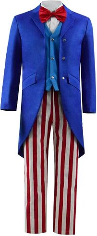 Men Tailcoat Suits Set Uncle Costume Sam Costume Men Halloween Superhero Sam Costume in Kuwait