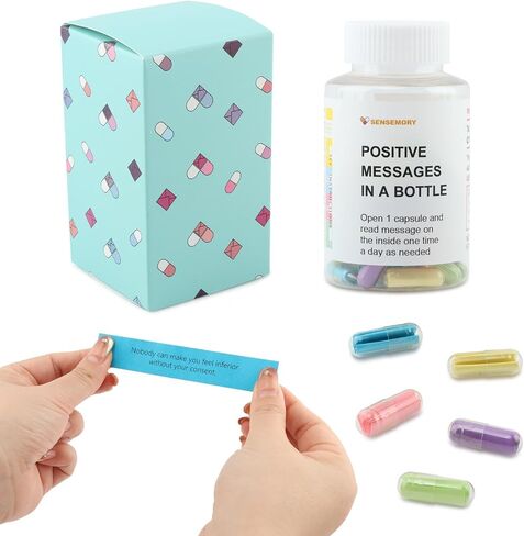 50 Positive Messages in a Bottle,Positive Affirmations Card,Self Care Kit Mediation,Stress Relief Gifts for Women Men Birthday Unique,Back To School Gift For Teachers in Saudi Arabia