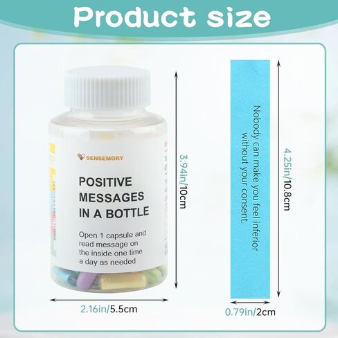 50 Positive Messages in a Bottle,Positive Affirmations Card,Self Care Kit Mediation,Stress Relief Gifts for Women Men Birthday Unique,Back To School Gift For Teachers in Saudi Arabia