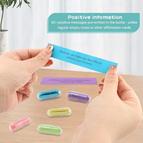 50 Positive Messages in a Bottle,Positive Affirmations Card,Self Care Kit Mediation,Stress Relief Gifts for Women Men Birthday Unique,Back To School Gift For Teachers in Saudi Arabia
