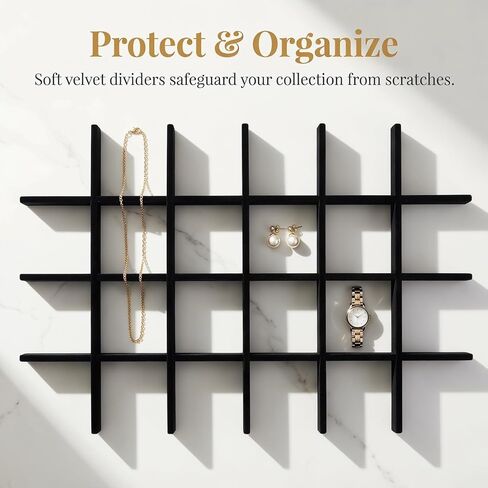 Jewelry Tray Organizer Divider Set 13.18Inch Adjustable Insert for Jewelry Boxes and Display Cases Soft Lining Strip for Efficient Storage and Protection in Kuwait