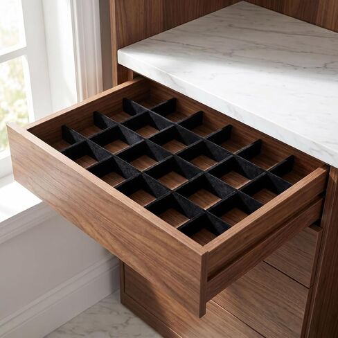 Jewelry Tray Organizer Divider Set 13.18Inch Adjustable Insert for Jewelry Boxes and Display Cases Soft Lining Strip for Efficient Storage and Protection in Kuwait