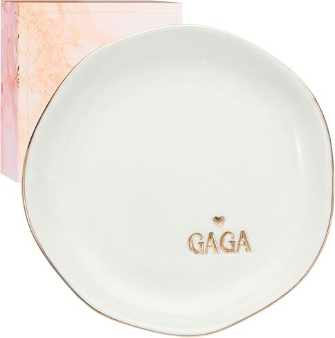 InnoBeta Gaga Gifts for Grandma, Ceramic Jewelry Tray, Decorative Trinket Dish for Rings Earrings Necklaces Bracelet, 4.75" in Saudi Arabia