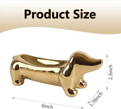 Dog Ring Holder, Dachshund Weiner Dog Ceramic Trinket Tray, Ideal Gift for Women, Christmas, Mother's Day, Valentines in Saudi Arabia
