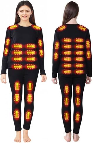 Heated Thermal Underwear for Men Women USB 42 Zone Intelligent Heated Thermals top and Heated Pants Set/S-4XL in Saudi Arabia