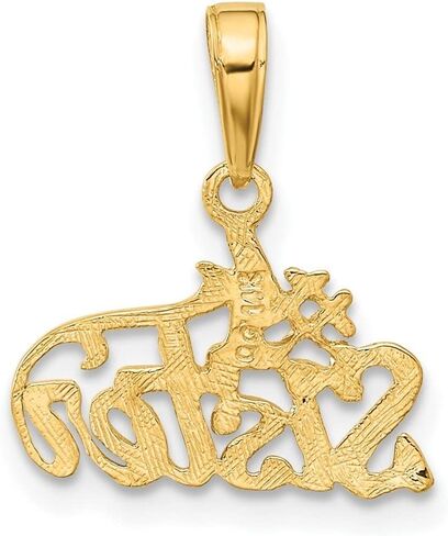 10K Yellow Gold #1 Sister Pendant in Kuwait