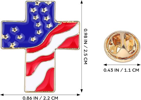 ABOOFAN 20PCS American Flag Lapel Pins, Patriotic Cross Enamel USA Flag Pin with Butterfly Clutch for Men Women, Red White Blue Patriotic Brooch Gift for Veterans Day Memorial Day 4th of July in Kuwait