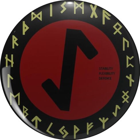 الأحمر Eihwaz Futhark رون رمز دبوس التلبيب دبوس لطيف بروش دبابيس شارات 0.75" in Kuwait
