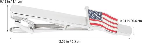 American Flag Tie Clips for Men Set of 2 - Patriotic Us Flag Metal Clasp for Firefighter Uniform, Tie Pins for Business Suit And Wedding Accessory in Saudi Arabia