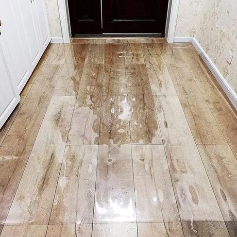 Clear Vinyl Plastic Floor Runner/Protector,Entrances Transparent Carpet Protector Runner, Living Room/Kitchen/Hallway, Made to Measure(0.6x1m/2x3.3ft) in Kuwait
