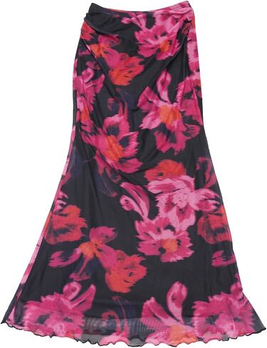 Allegra K Floral Mesh Maxi Skirt for Women Summer 2026 High Waisted Boho Bodycon Fishtail Long Skirts in Saudi Arabia