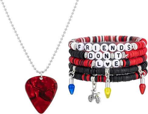 Friends Don't Lie Bracelets and Necklace Set Friendship Gift Friends Don't Lie Strange Merch Bracelet Jewelry in Saudi Arabia