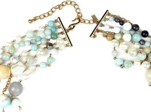 Kenneth Jay Lane Multi-Row Amazonite Jade, Agate & Mother of Pearl Necklaces and Bracelet in Kuwait