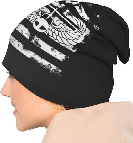 Army Air Assault Wings USA American Flag Adult Knit Hat Beanie Hat Winter Warm Stretch for Men Women6115 in Kuwait