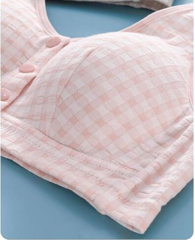 2 Pack Women Wirefree Cotton Front Closure Bras Wireless Snap Closing Bra No Underwire Older Senior Bras in Saudi Arabia