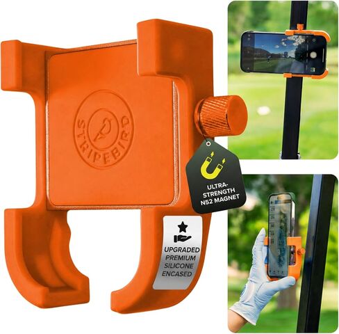 Original Magnetic Golf Cart Phone Holder - Cell Phone Holder Golf Cart with Neodymium N52 Magnets - Golf Caddy - Golf Cart Phone Mount for iPhone, Samsung & Others in Kuwait