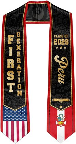 First Generation Graduation Stole Class of 2026 Graduation Sash for College High School University Graduates in Saudi Arabia