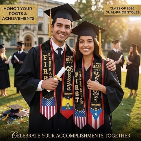 First Generation Graduation Stole Class of 2026 Graduation Sash for College High School University Graduates in Saudi Arabia