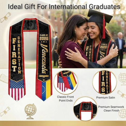 First Generation Graduation Stole Class of 2026 Graduation Sash for College High School University Graduates in Saudi Arabia
