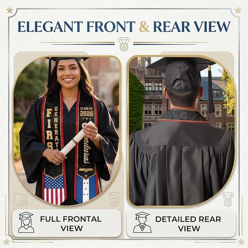 First Generation Graduation Stole Class of 2026 Graduation Sash for College High School University Graduates in Saudi Arabia