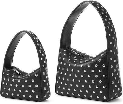 Shoulder Bag Studded Purse for Women Y2K Purse Black Studded Bag Designer Handbag (small) in Saudi Arabia