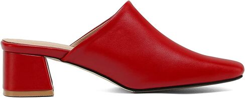 Women Chunky Heel Mules Pumps Closed Square Toe Sandal Mules Slip On Backless Pumps Comfort Mules Block Heels Slide Sandals Casual Outdoor Slippers Office Ladies Dress Shoes 4-13 M US in Kuwait