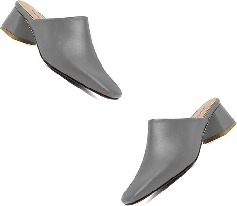 Women Chunky Heel Mules Pumps Closed Square Toe Sandal Mules Slip On Backless Pumps Comfort Mules Block Heels Slide Sandals Casual Outdoor Slippers Office Ladies Dress Shoes 4-13 M US in Kuwait