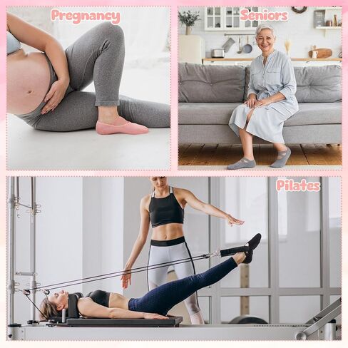 5 أزواج من جوارب البيلاتس مع مقابض للنساء، أشرطة متقاطعة على شكل حرف X، جوارب مستشفى للرقص والباليه غير قابلة للانزلاق in Kuwait