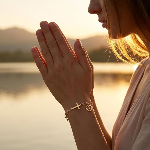 RINHOO Mustard Seed Bracelet Christian Gifts for Women Move Mountains Shell Bracelet Christian Faith Jewelry for Women Valentines Confirmation Gifts in Saudi Arabia