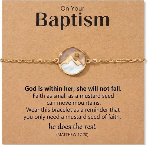 RINHOO Mustard Seed Bracelet Christian Gifts for Women Move Mountains Shell Bracelet Christian Faith Jewelry for Women Valentines Confirmation Gifts in Saudi Arabia