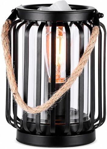 Steampunk Wax Melt Warmer Electric with Timer, 2/4/8/10H Auto-Off & 24H Cycle Black Candle Warmer Lamp, Adjustable Dimmer Flameless Wax Burner for Home Decor Night Light, Ideal Gift in Kuwait