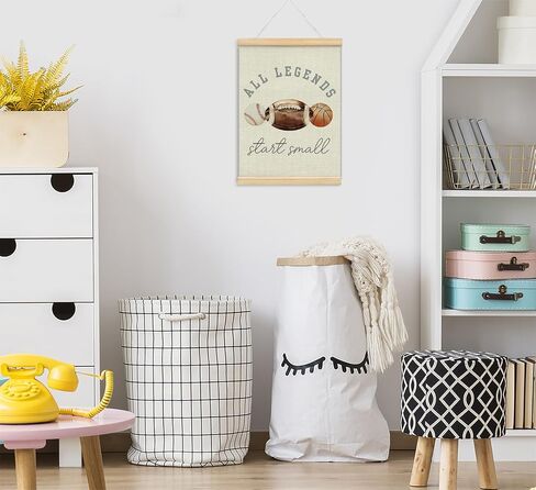 KDHTY Sports Bedroom Decor for boys Room Decor,All Legends Start Small Sports Nursery Art,Sports Wall Decor Baseball Kids Wall Art Poster for Nursery Playroom Artwork Home Decorations,12x16inch in Kuwait