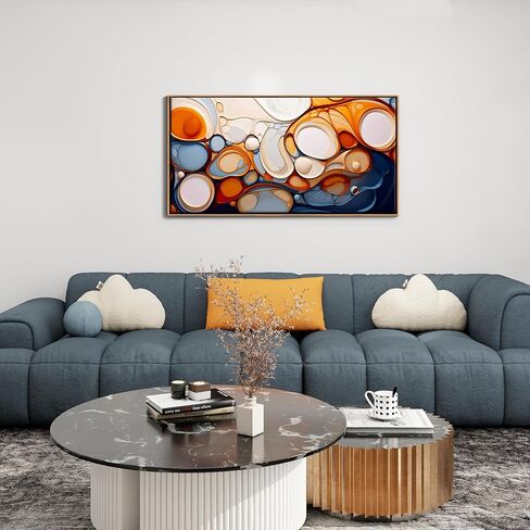 Abstract Wall Art - Colorful Canvas Wall Pictures, Framed for Living Room Decor - Modern Large Wall Art - Above Bed Wall Decor for Dedroom -Oil Painting Wall Art in Saudi Arabia