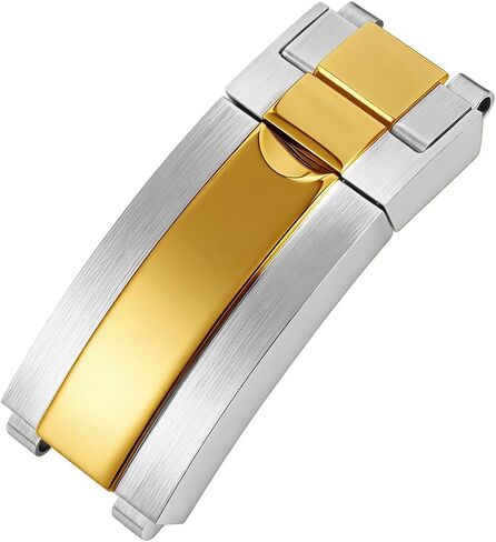 Glide-Lock Buckle Clasp Band Replacement For Rolex Datejust Submariner Gmt Daytona Strap Bright room gold Adjustable 16mm in Kuwait