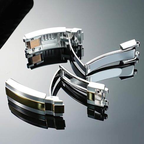Glide-Lock Buckle Clasp Band Replacement For Rolex Datejust Submariner Gmt Daytona Strap Bright room gold Adjustable 16mm in Kuwait