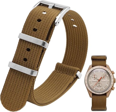 Military Nylon Watch Band 18mm 20mm 22mm 24mm Premium High Density Durable Comfortable Sport Ballistic Nylon Replacement Watch Straps with Stainless Heavy-Duty Buckle for Men Women in Kuwait