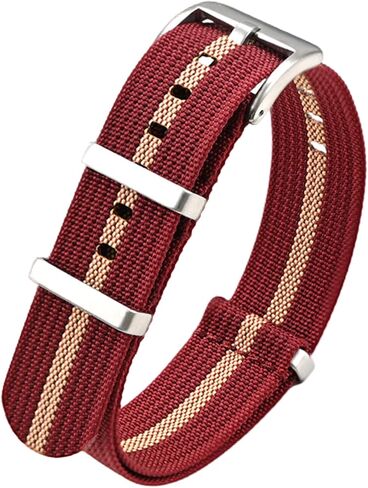 Military Nylon Watch Band 18mm 20mm 22mm 24mm Premium High Density Durable Comfortable Sport Ballistic Nylon Replacement Watch Straps with Stainless Heavy-Duty Buckle for Men Women in Saudi Arabia