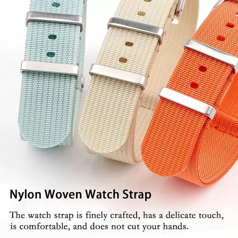 Military Nylon Watch Band 18mm 20mm 22mm 24mm Premium High Density Durable Comfortable Sport Ballistic Nylon Replacement Watch Straps with Stainless Heavy-Duty Buckle for Men Women in Kuwait