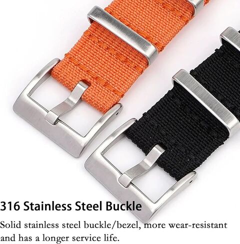 Military Nylon Watch Band 18mm 20mm 22mm 24mm Premium High Density Durable Comfortable Sport Ballistic Nylon Replacement Watch Straps with Stainless Heavy-Duty Buckle for Men Women in Kuwait