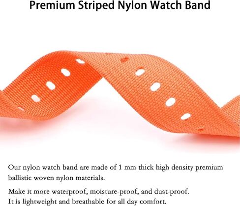 Military Nylon Watch Band 18mm 20mm 22mm 24mm Premium High Density Durable Comfortable Sport Ballistic Nylon Replacement Watch Straps with Stainless Heavy-Duty Buckle for Men Women in Kuwait